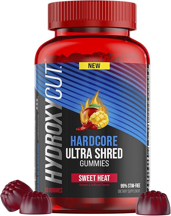Hydroxycut Hardcore Ultra Shred Gummies, Sweet Heat -...