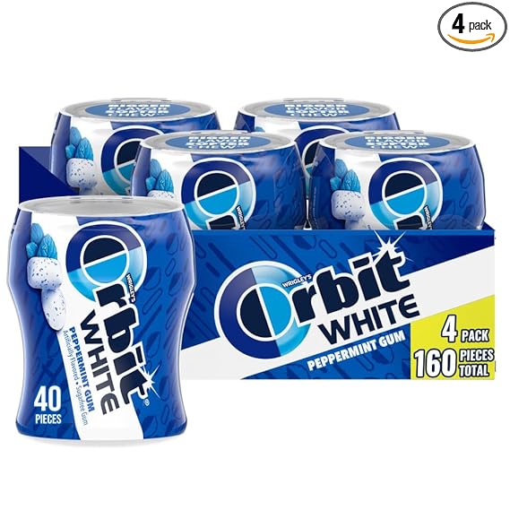 ORBIT Gum White Peppermint Sugar Free Chewing Gum...