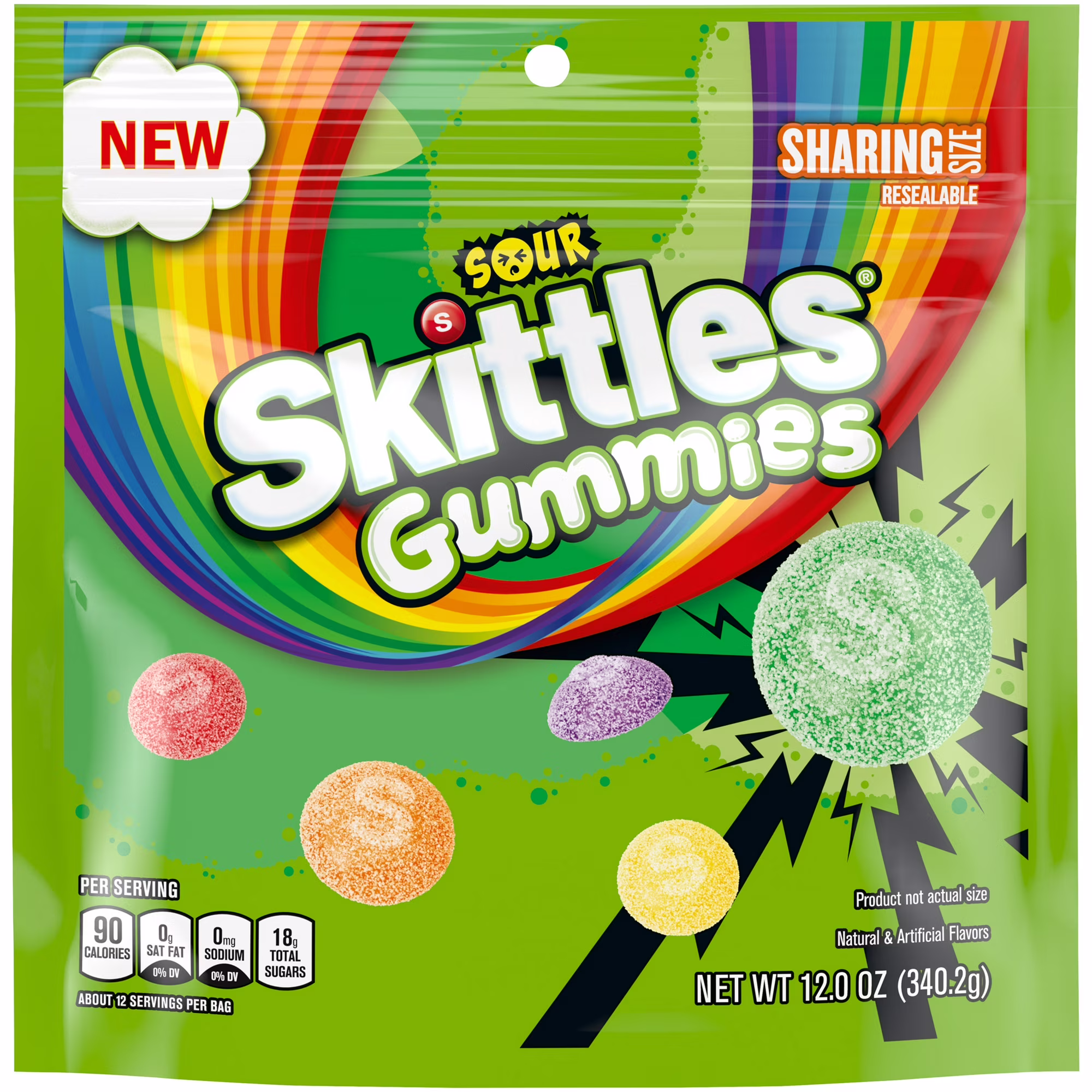 Skittles Sour Gummies Chewy Candy, Sharing Size -...