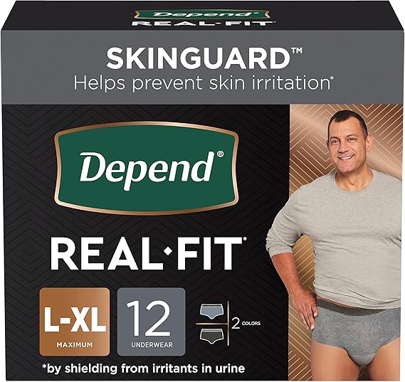 Depend Real Fit Incontinence Underwear for Men with...